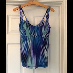 NWOT Athleta Bra Cup Printed Tankini